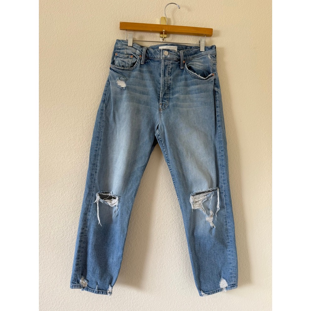 Mother Superior The Tomcat The Confession Distressed Straight Leg Jeans Size 32